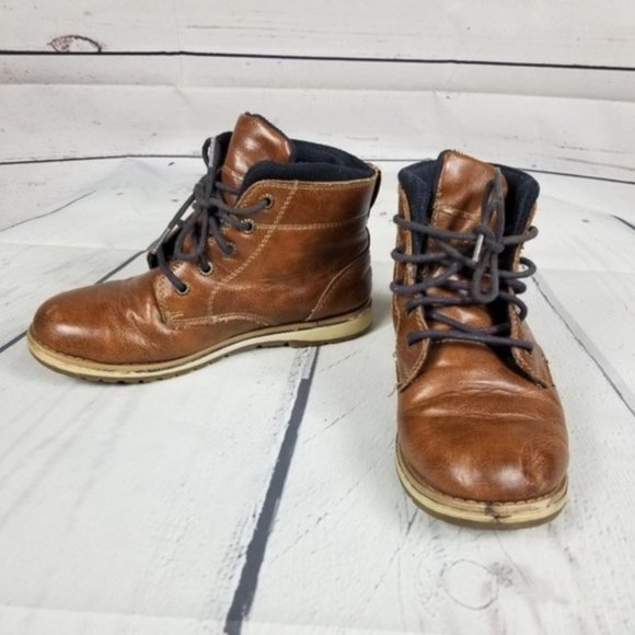 fuzzy lace up boots